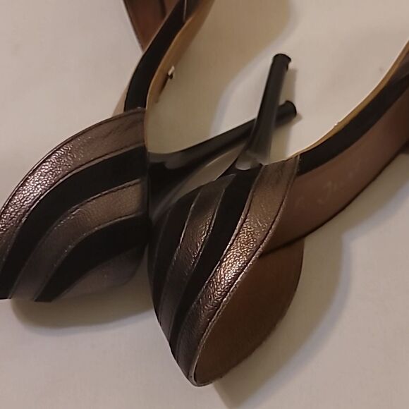 Rough Justice peep toe heels size 37 6us - Picture 3 of 7